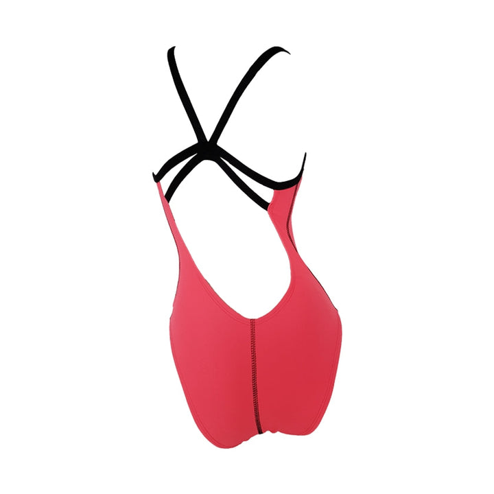 Vestido de baño entero tiras Fucsia