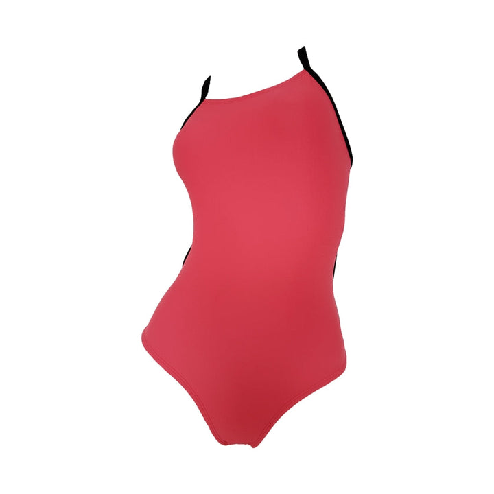 Vestido de baño entero tiras Fucsia