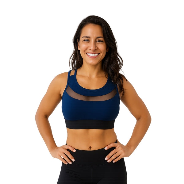 Top Deportivo Espalda Tiras Navy