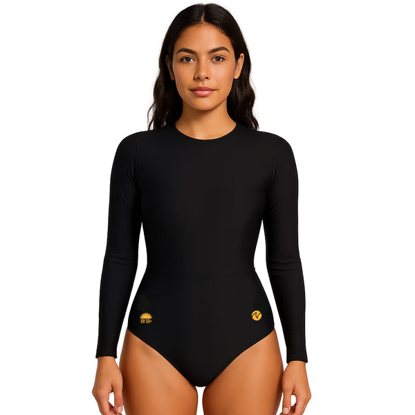 Vestido de baño Manga Larga Negro
