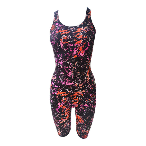 Traje de baño enterizo media pierna Vitamove orange